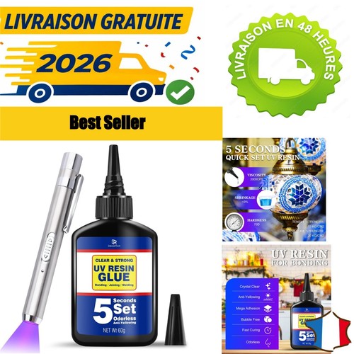 Kit résine avec lampe - 60, g