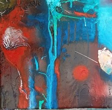 CHRISTOPHE CASSEL COTE ARTPRICE- AKOUN BallORIGINAL OIL CANVAS curious Abyss