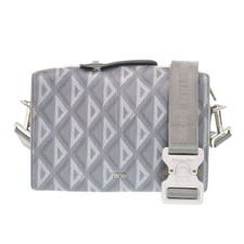 AUTHENTIC Christian Dior Lingot22 Shoulder Bag Leather/PVC gray