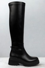 4US Botte Femme Faux Cuir Avec 1/2 Fermeture Éclair By Cesare Paciotti - Noir