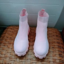 Mode Bottines stretch rose grosse semelle mode, à enfiler taille 37