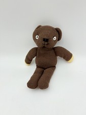 Mr Bean Teddy Bear Plush Toy Brown Knit Cotton Vintage 10"