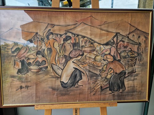 Tableaux peinture sur soie - peinture,