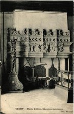 Old postcard CLUNY Musée Ochier, old fireplace (649621)