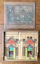 Ancien et rare jeu de construction en bois Improved Dorian Architecture COMPLET