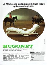 1974 Advertising 0722 Hugonet Garden Furniture Lacquered Aluminum 