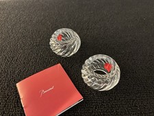 Lot of 2 Baccarat Crystal Towel Rounds