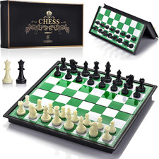 Jeu d'Échecs Magnétique Pliable 25cm Voyage Enfants Adultes 2 Reines
