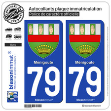 2 Stickers autocollants plaque