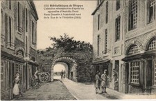 Old postcard PARIS library of Dieppe Rue de la Moriniere (283448)