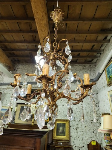 Lustre pampilles cristal - lustre,