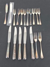 CHRISTOFLE America 5 Knives + Dessert Forks Metal Silver 18 Pieces