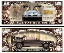 RETOUR VERS LE FUTUR - BILLET MILLION DOLLAR! Collection voiture DELOREAN DMC 12