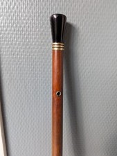 Canne pommeau corne brune