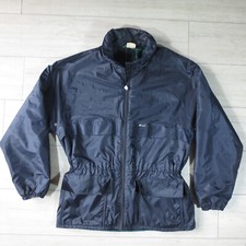 Imperméable Doublé Col Haut Vintage 90s K-Way Homme L Marine Nylon