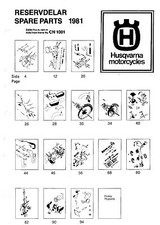 Husqvarna Parts Manual Book 1981 WR 125, CR 125, WR 240 & CR 240 