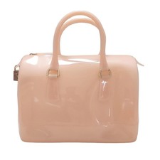 Auth FURLA Candy Bag - Light Pink Rubber Handbag