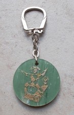 Old keychain vintage key fob upholstery GERFLEX France 1990s