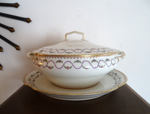 Soupiere plat porcelaine - soupiere,