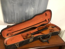 ANCIEN VIOLON D'ÉTUDE, ÉTIQUETTE PAPIER COLLÉE A L'INTÉRIEUR, DANS SON ÉTUI