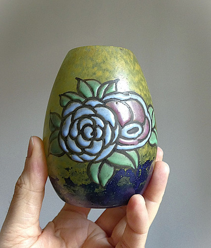 Vase art déco - pâte, de