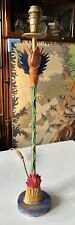 fondica & casenove (attributed to) large polychrome cast lamp foot H48