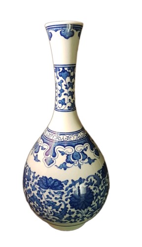 Vase porcelaine bleu - bleu, et