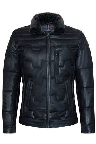 Homme noir doudoune veste cuir - homme,
