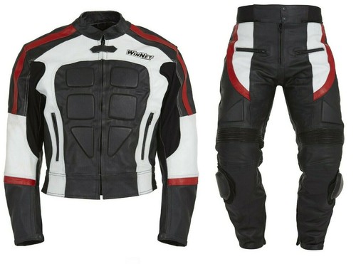 Combinaison moto cuir - en,
