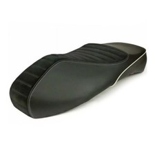 Selle Noire En Cuir Bord Blanc