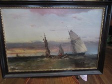 Marine XIXème huile sur toile