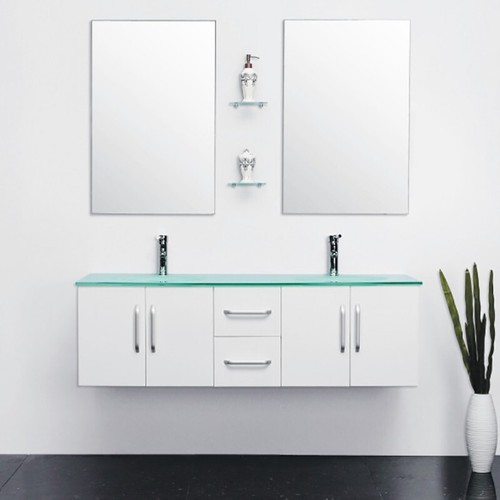 Meuble salle bain blanc - bain, 151