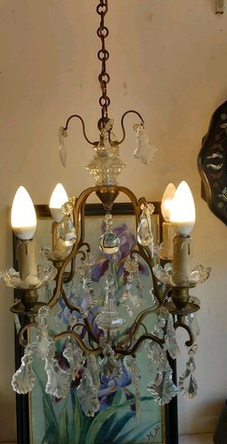 Lustre cage bronze - lustre,