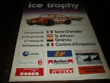 ALFA ROMEO POSTER " ICE TROPHY ALITALIA, ALFASUD 1982 - 70X48 ORIGINAL O.CONDIZ