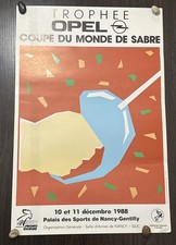 Fencing Poster France 1988 ( Trophee OPEL coupe du monde de sabre )