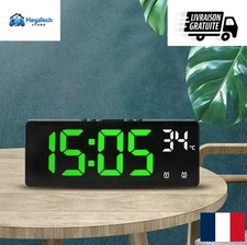 Réveil Numérique LED – Commande Vocale, Double Alarme & Affichage Température