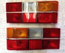 VOLVO 240 244 TAIL LIGHT ONE PAIR with CHROME Molding 1986-93 MADE IN EUROPE