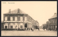 CPA Carvin, Place de la Gare 