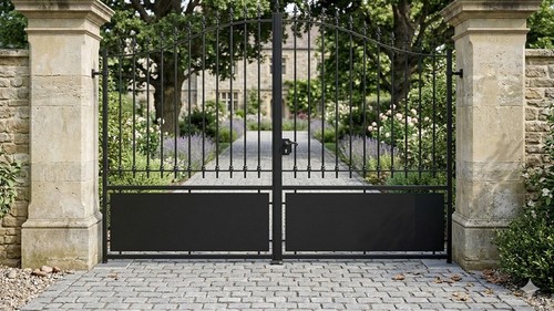 Portail coulissant acier fer - portail,