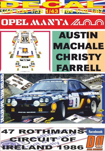 Decal opel manta - manta, 400