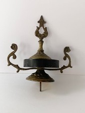 Antique Napoleon 3 Black Marble and Ruler Clock Top