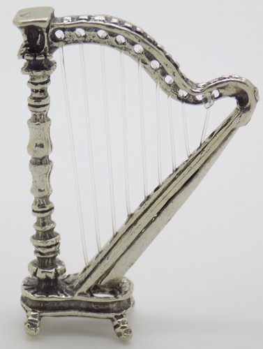 Miniature harpe argent massif - harpe,
