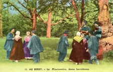 Au Berry card La Moutonnière in berrichonne Folklore