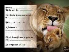 5 ou 12 cartes invitation