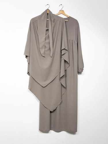 Abaya khimar femme taupe jazz - khimar,
