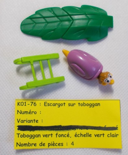 Kinder escargot sur tobogan - escargot,