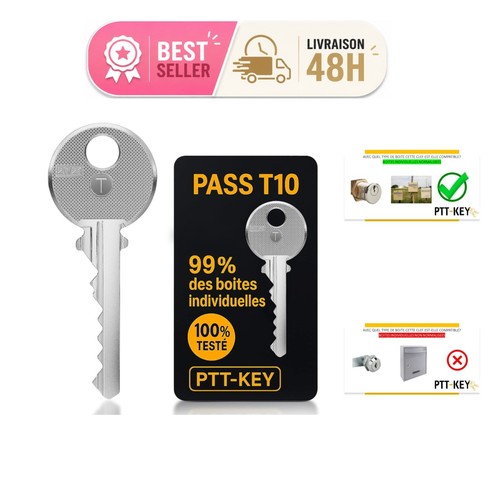 Clé pass ptt t10 - pour, boîte