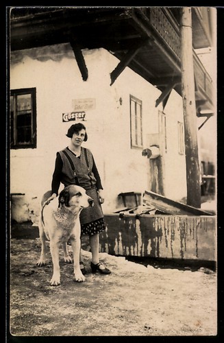 Carte postale photo femme - , en