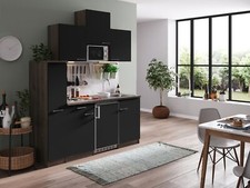 Cuisine Cuisine Équipée Simple Chêne York Noir Oliver 180 CM Respekta