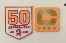 Tampa Bay Buccaneers 50th Seasons & Captain Throwback  Jersey  Patch Buccs